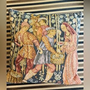 Wine Making Tapestry Decorative Pillow